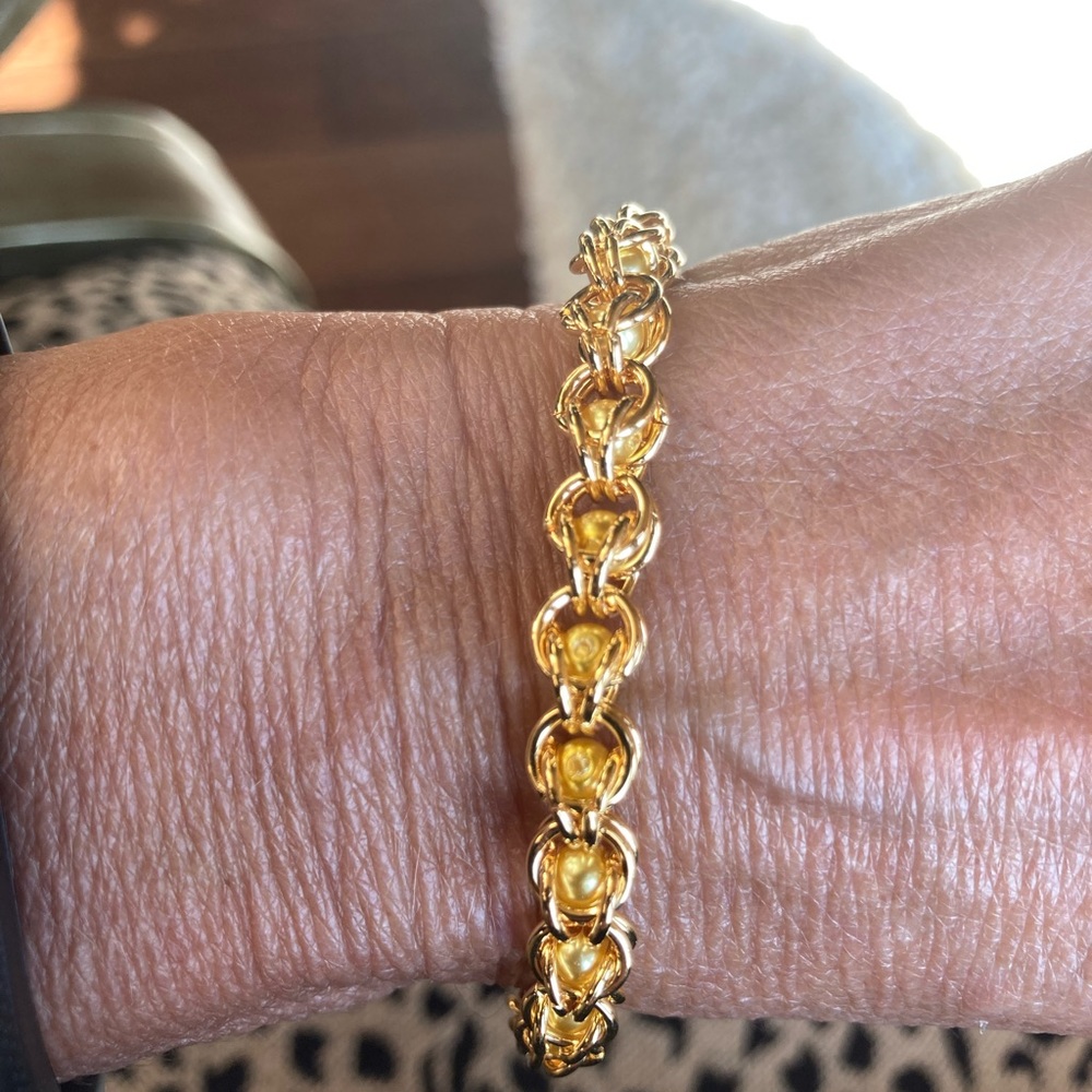 Caged bead bracelet